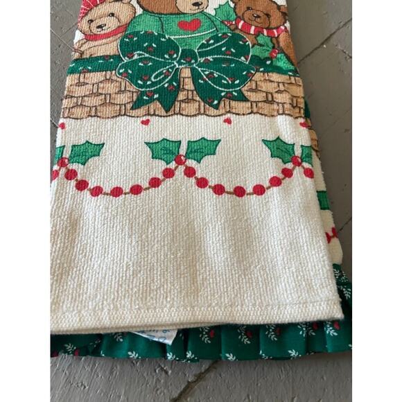 Beary Christmas Vintage Hand Towel Holiday NWT - Picture 4 of 7